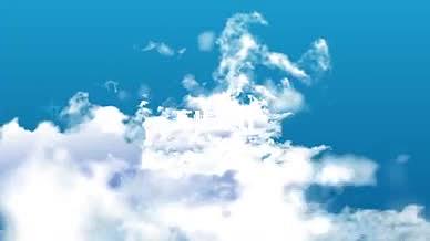 蓝色天空唯美小清新文字粒子演绎模板视频的预览图